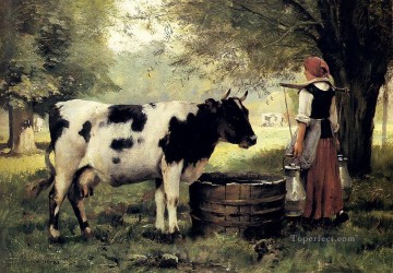 ミルクメイドの農場生活 リアリズム ジュリアン・デュプレ Oil Paintings